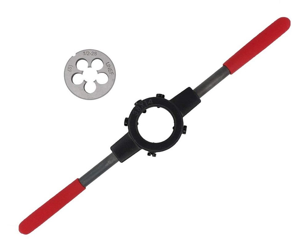 1/228 Heavy Duty Die Stock Handle Wrench Holder Combo Threading Hand Tool