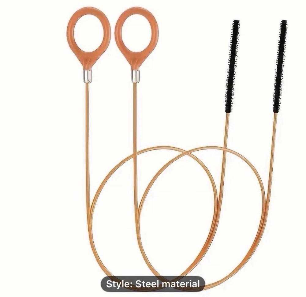 2 Pack 32&rdquo; Drain Snake Hair Clog Remover Tool Sink Tub Shower Drain Cleaner