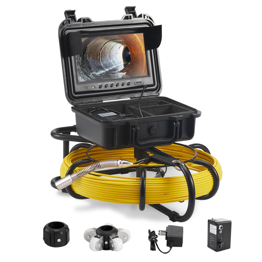 9 Inch 70m/230ft Sewer Camera Drain Pipe Inspection Camera LCD Monitor HD