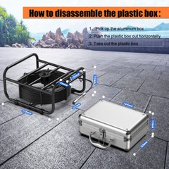 Sewer Pipe Inspection Camera w/ 512Hz Transmitter Self Leveling 7&Prime; Monitor 50m