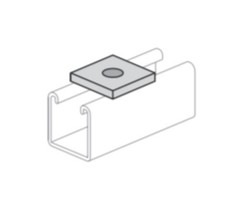 POWER PS-619-3/8 Square Washer 3/8&Prime; Steel Construction Fastening