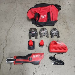 Milwaukee 2473-22 M12 FORCE LOGIC Press Tool Kit with 3 Jaws Used No Case