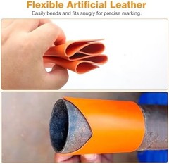 10PCS Pipe Cutting Guides, Precision Pipe Saddle Template, Artificial Leather Pi