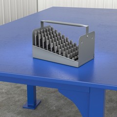 Jones Stephens N70050 1/2 Steel Nipple TOTE TRAY &ndash; 77 Cap &ndash; Grey