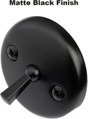 Matte Black Trip Lever Tub Trim Kit Set with Overflow Matt