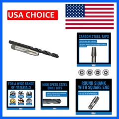 /8NPTW/DRILL 1/8&Prime; Carbon Steel NPT Pipe Tap and R High Speed Steel Drill Bit &hellip;