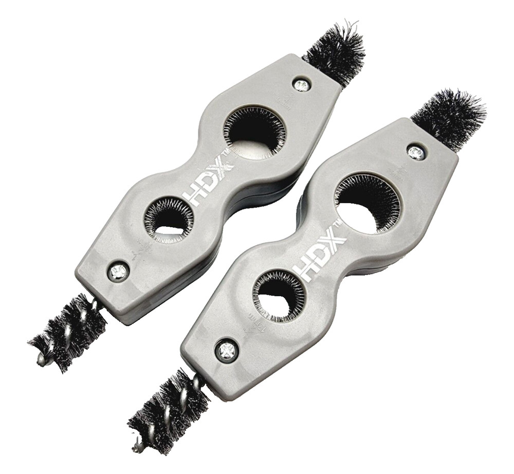 NEW Set of 2 Brushes HDX 4-in-1 Fitting Brush Hard Tempered High Carbon Steel