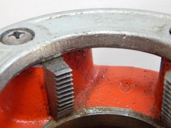 Ridgid Ratchet 12-R Pipe Threader Die Head lot 3/4&Prime;, 1 & 2&Prime;, 2&prime; Bar