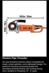 Electric Pipe Threader Portable Machine 2300W, 6 Dies 1/2-2&Prime; , 22 RPM ,Excellent