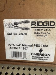 RIDGID 23468 PEX Crimp Tool 1/2 & 3/4 Combo ASTM F1807 Made in USA New Open Box