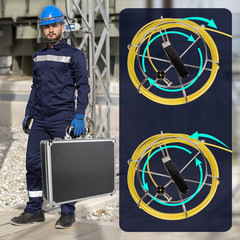 7&Prime; Waterproof Pipe Inspection Camera with 100ft Cable & DVR Recorder