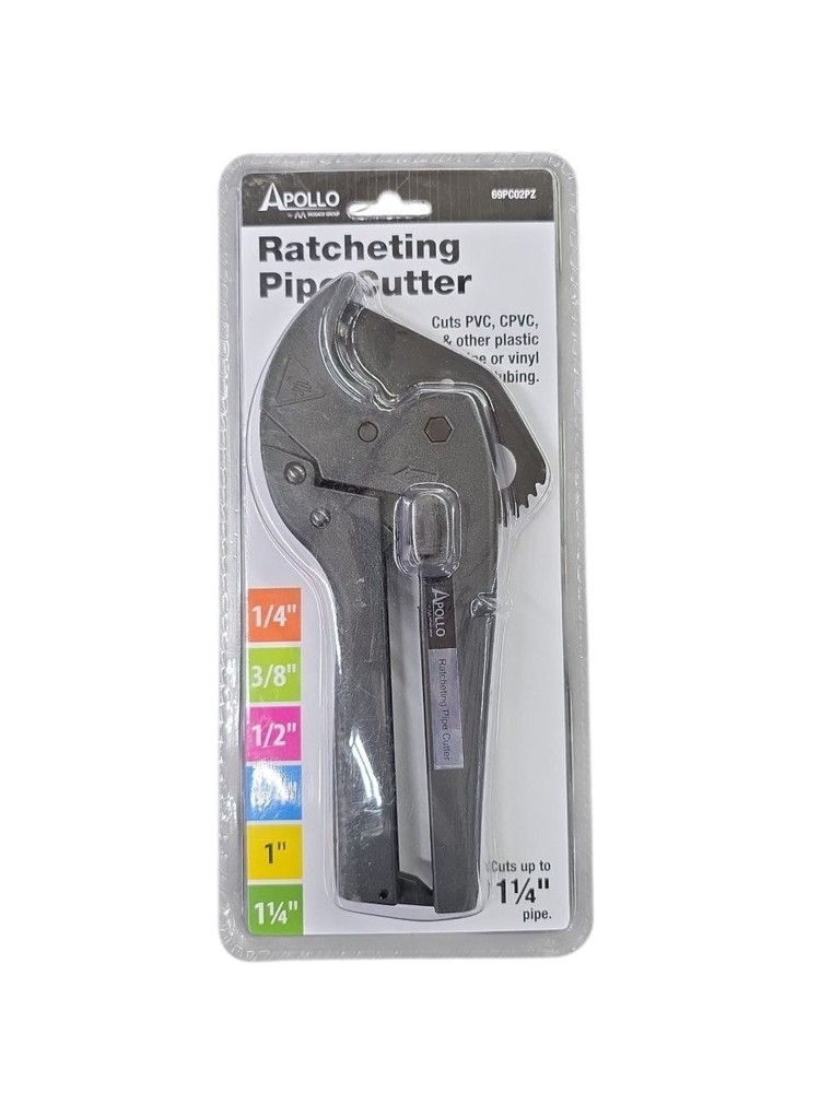 Apollo 1/8 in. to 1-1/4 in. Ratcheting PVC Pipe and Tubing Cutter