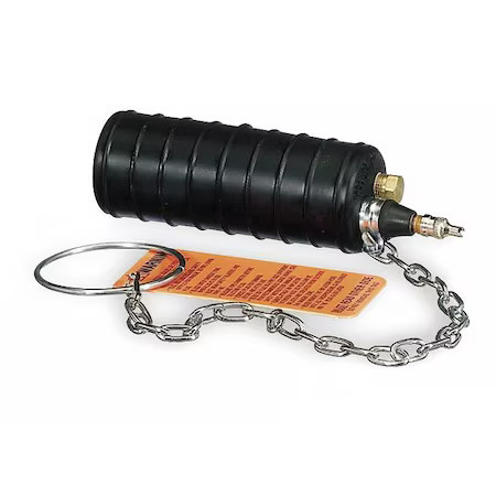 Cherne 262008 Test Ball Plug, Ring&Chain, 3.8&Prime;Deflate L