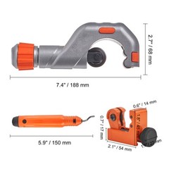 VEVOR 3PCS Tubing Cutter Set Copper Pipe Cutter Mini Tube Cutter Deburring Tool