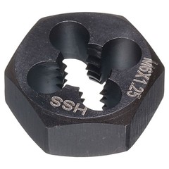 HSS M6 x 1.25 Metric Machine Thread Hex Die Right Hand High Speed Steel