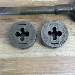 Greenfield Little Giant Die Set Lot Inserts Greenfield 7/16&rdquo; NF20 3/8&rdquo; NF24 1/2&rdquo;