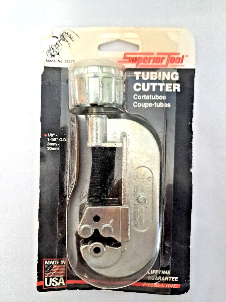 Superior Tool Tubing Cutter Model No 35275 1/8&Prime; 1-1/8&Prime; O.D. 3mm 30mm NEW IN BOX