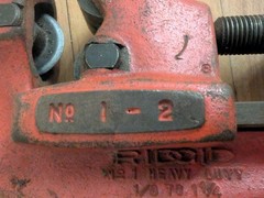 RIDGID No. 1-2 Heavy Duty Pipe Cutter Tool 1/8 To 1 1/4 Trademark Ridge Tool Co