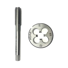 M12x1.5 Tap Die Set Left Hand HSS Machine M12 x 1.5 Metric Thread Round Kit