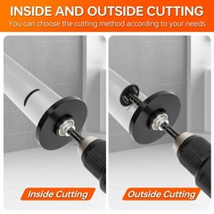 Adjustable Inside Pipe Cutter Tool Set for PVC & ABS &ndash; 6 Blades, Depth Gauge