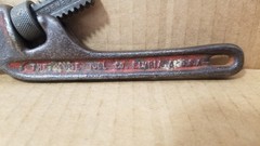 Vintage Ridgid E8 Offset Red Pipe Wrench working VGC