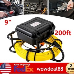 Drain Sewer Camera Pipe Inspection Camera System 60m / 200ft Cable W/9&rdquo; Monitor