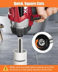 Inside Pipe Cutter for PVC Pipe with 5 Replacement Saw Blades, 1/4 Inch Hex Shan