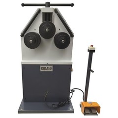RBM50 220V Electric 3-Roller Plate & T-Material Bender, 2.2KW, 13RPM