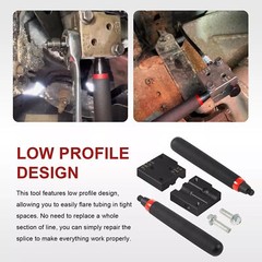 Low Profile Brake Line Single/Double Flaring Tool Kit 4.75 3/16 1/4 #33260