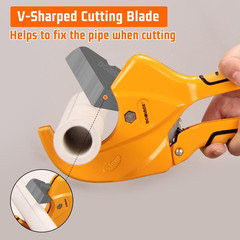 PVC Pipe Cutter, Cuts up to 2-1/2&Prime;, Professional Cutting PEX, PVC, and PPR Pipe,