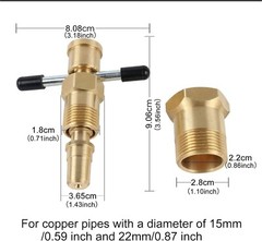 Olive Puller Brass Pipe Olive Tool Fitting Thread Remover 1/2&Prime; & 3/4&Prime; Ferrule
