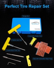 Tire Repair Kit with Plugs, Tire Plug Kit Heavy Duty Professional for Car, AT&hellip;