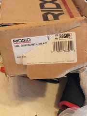 Ridgid 38605 19-5/8&Prime; x 4-9/16&Prime; x 3-3/16&Prime; Metal Carrying Case for 00-R Threader