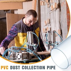4 Sets Dust Collection Clear PVC Pipe 4 x 36 Inches Long Rigid Clear Tube