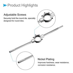 Die Stock Wrench Fit M30M36 47mm65mm Round Dies Adjustable Handle Holder