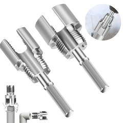 2Pcs 1/2&rdquo; 3/4&rdquo; Water Pipe Threading Tool Integrated Internal & External Pipe