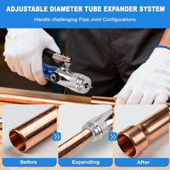 HVAC Hydraulic Swaging Tools Kit，Hydraulic Tube Expander Compact，Copper Pipes&hellip;