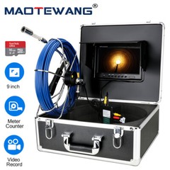 9&Prime; DVR 16GB 30M Sewer Pipe Inspection Camera Drain Pipeline Industrial Endoscope