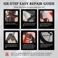 32 PCS Bike Tire Repair Kit 3 Sizes Patches Professional Tools Portable Tube