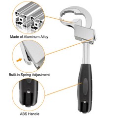 Adjustable Wrench Multifunctional Universal Open End Wrench Bathroom Repair Tool