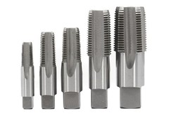 6 Piece NPT Pipe Tap, Carbon Steel, DWTPT Series Set, 1/8&Prime;, 1/4&Prime;, 3/8&Prime;, 1/2&Prime;,&hellip;