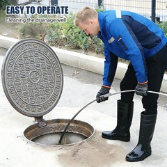 Sewer Snake,Manual Drain Snake 98.4 ft,Width 1inch,Thickness 1/10inch,Plumbin&hellip;