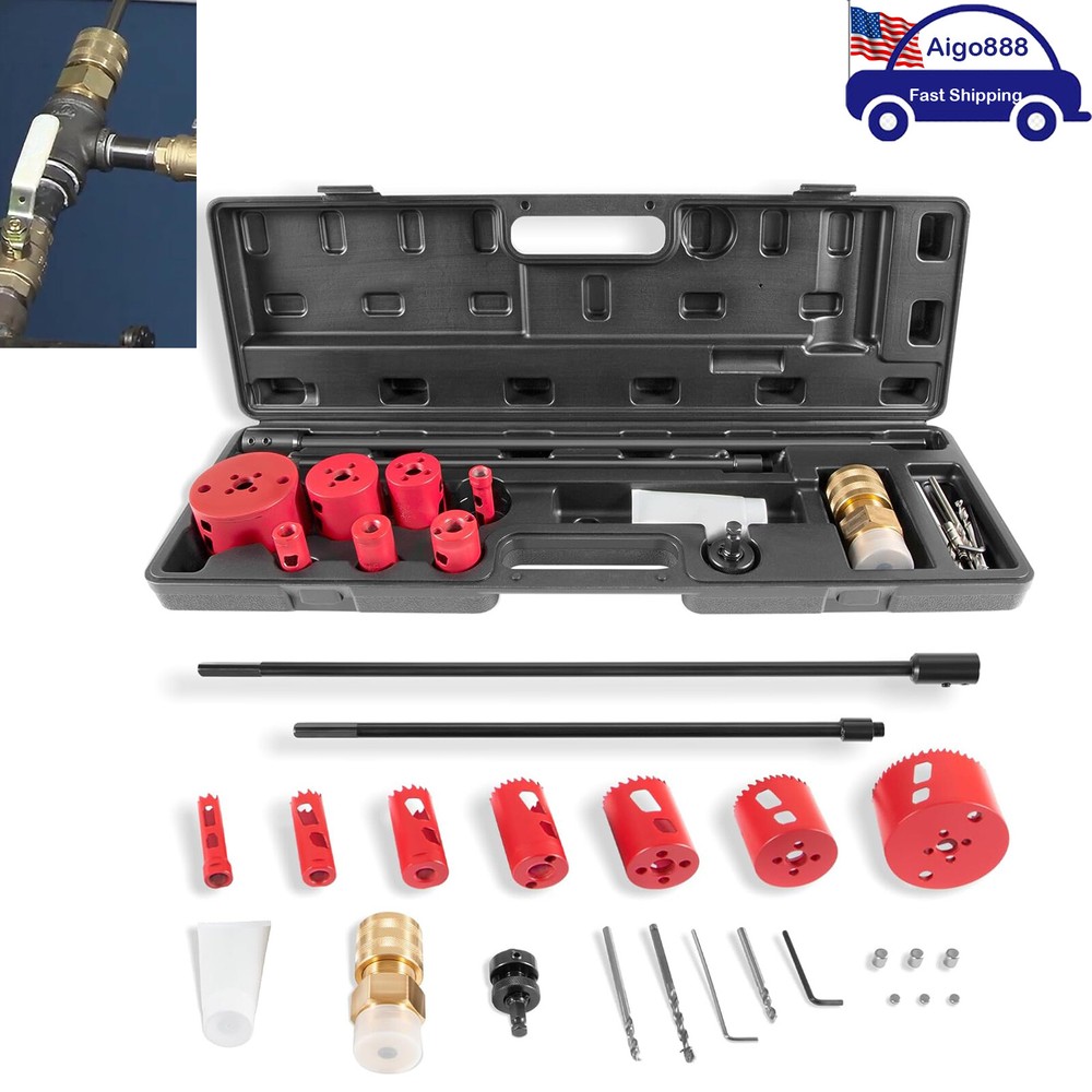 DM3MECH Hot Tapping Machine Complete Kit 08350 for 3/4&Prime; to 4&Prime; NPT 300psi Valves