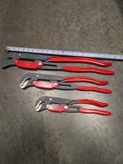 Set of 3 Knipex &ndash; S-Type Pipe Wrench with Fast Adjustment Swiss Wrenches 1 1.5 2