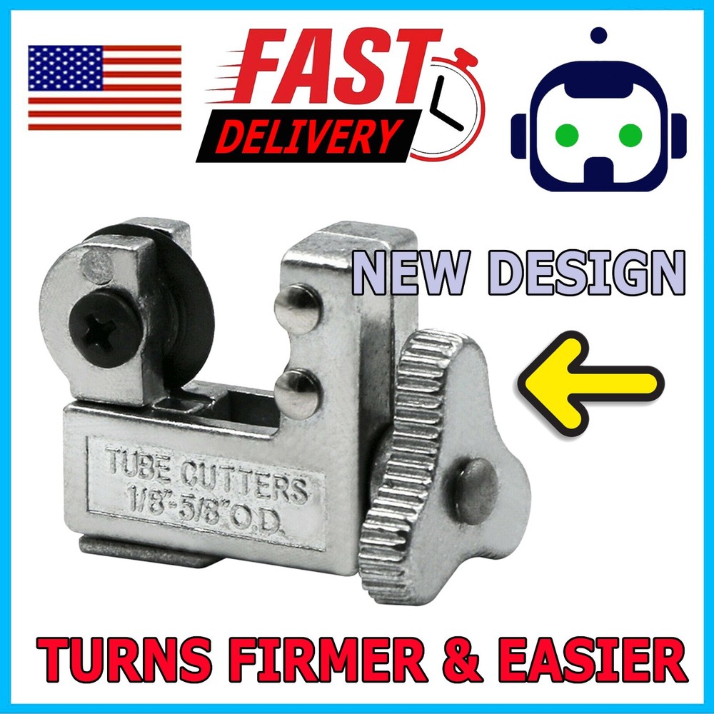 Mini Pipe Tubing Cutter 1/8&Prime; to 5/8&Prime; OD Copper Brass Aluminum Cutting HVAC Plumb