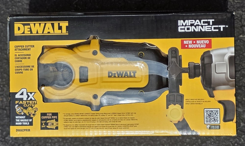 BRAND NEW DeWALT DWACPRIR COPPER CUTTER ATTACHMENT IMPACT CONNECT