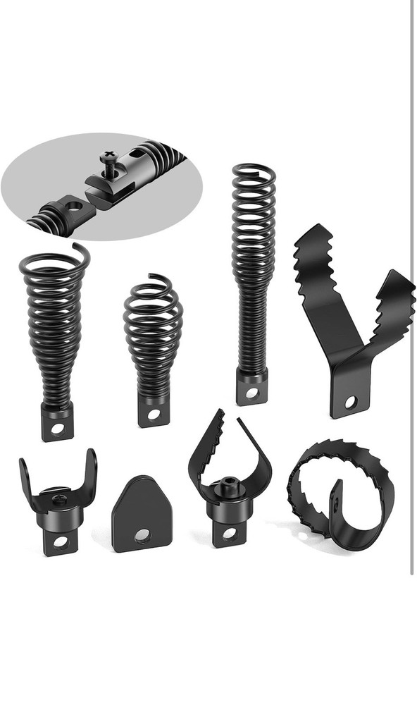POPULO 8-Piece Drain Snake Drill Attachment Tackle Any Clog 5/16&rdquo; to 3/4&rdquo;