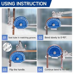 iCrimp 3/4&Prime; Tubing Bender, Roller 180&deg; Heavy Duty Tube Bender, No-Cross Handl&hellip;