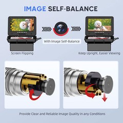 30M Sewer Drain Pipe Inspection Camera with 512hz Locator Self Leveling 10inch