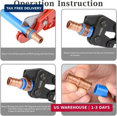 IWISS iCrimp PEX-1210C PEX Crimp Ring Removal Tool for 1/2-Inch,3/4-Inch,1-Inch